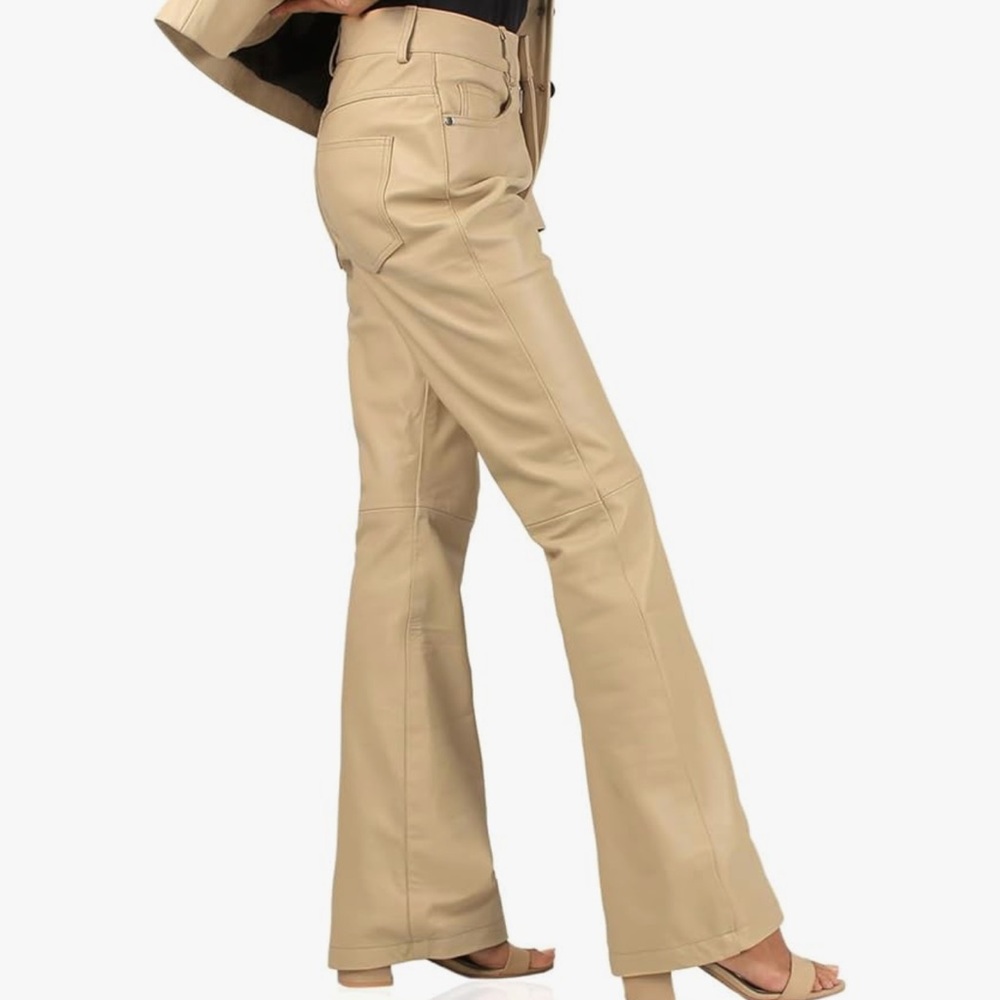Laverapelle Tan Leather Pants